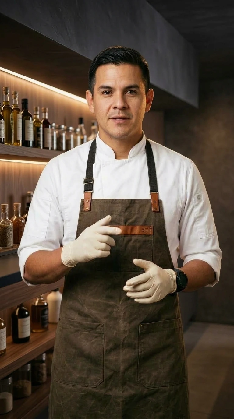 Chef profesional con filipina blanca - Chef Ronnie Baltodano